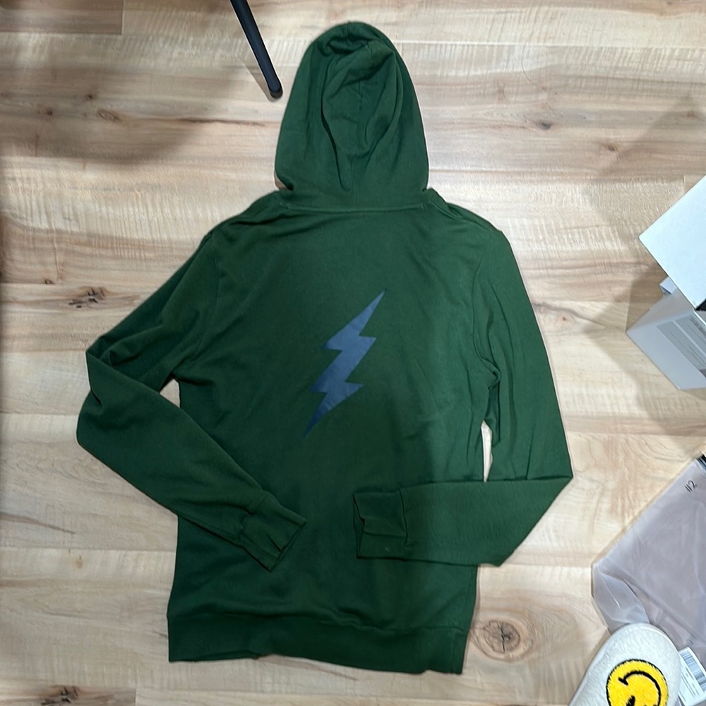 Zadig and Voltaire zap zip up hoodie green XS